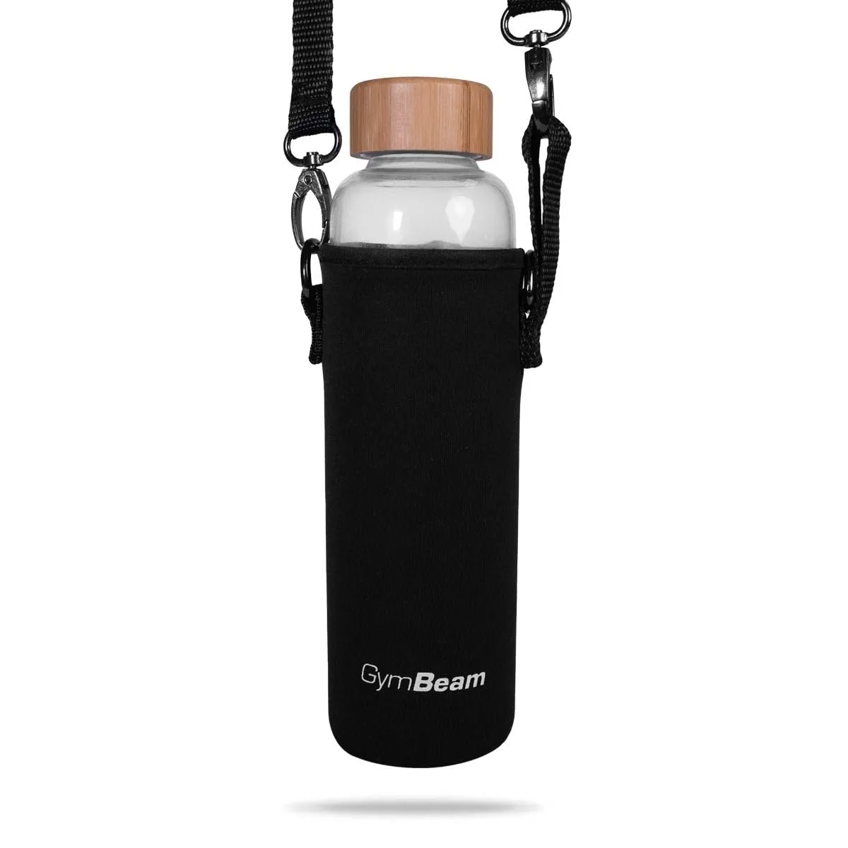 GymBeam Borraccia Vetro e Bambù 600 ml Custodia