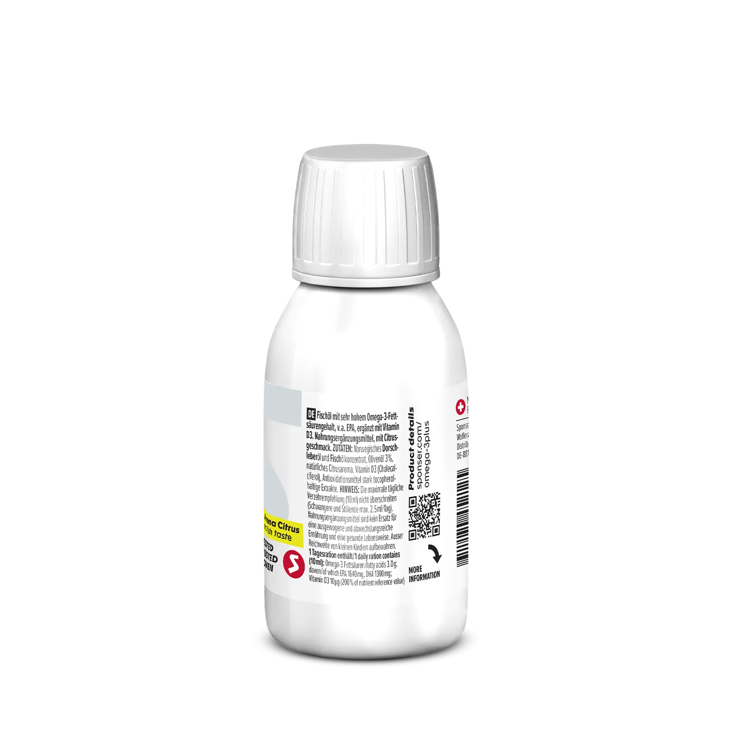Sponser Omega-3 Plus olio agrumi 150 ml EPA DHA vitamina D3