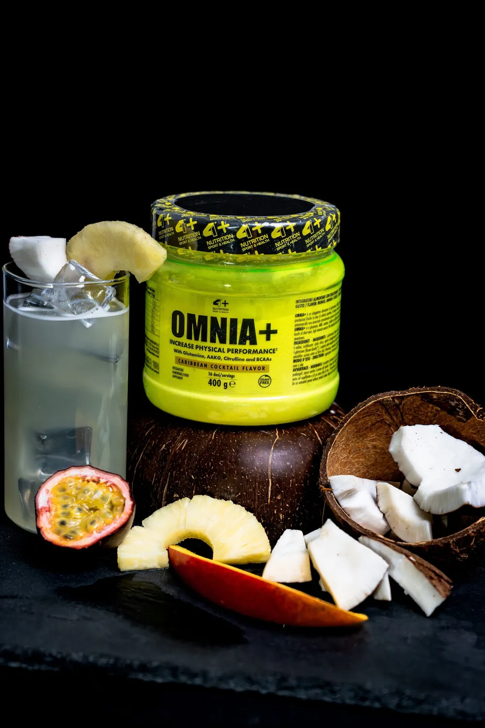 4 Plus Nutrition Omnia+ integratore 400 g Citrus Fruits con creatina