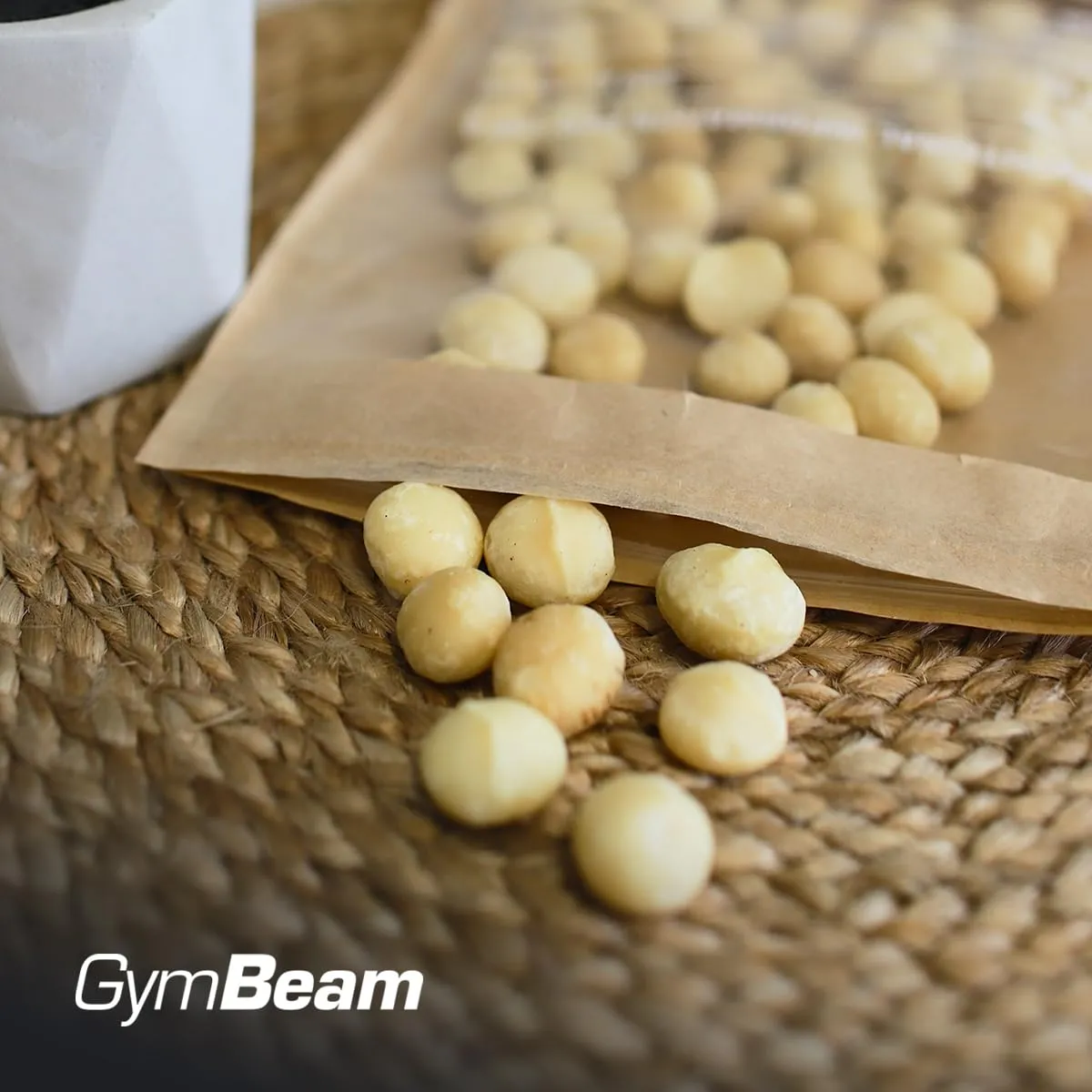 GymBeam Noci di Macadamia Intere Snack 500g Non Salate