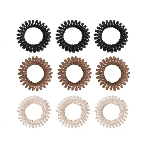 GymBeam Elastici Capelli a Spirale Set 9 Pezzi Delicati