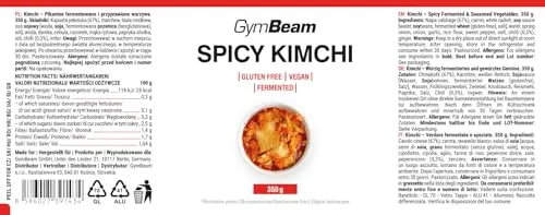 GymBeam Kimchi Piccante Fermentato 350 g Vegano