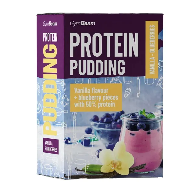 GymBeam Budino Proteico 500 g Vaniglia Mirtilli 17,5 g