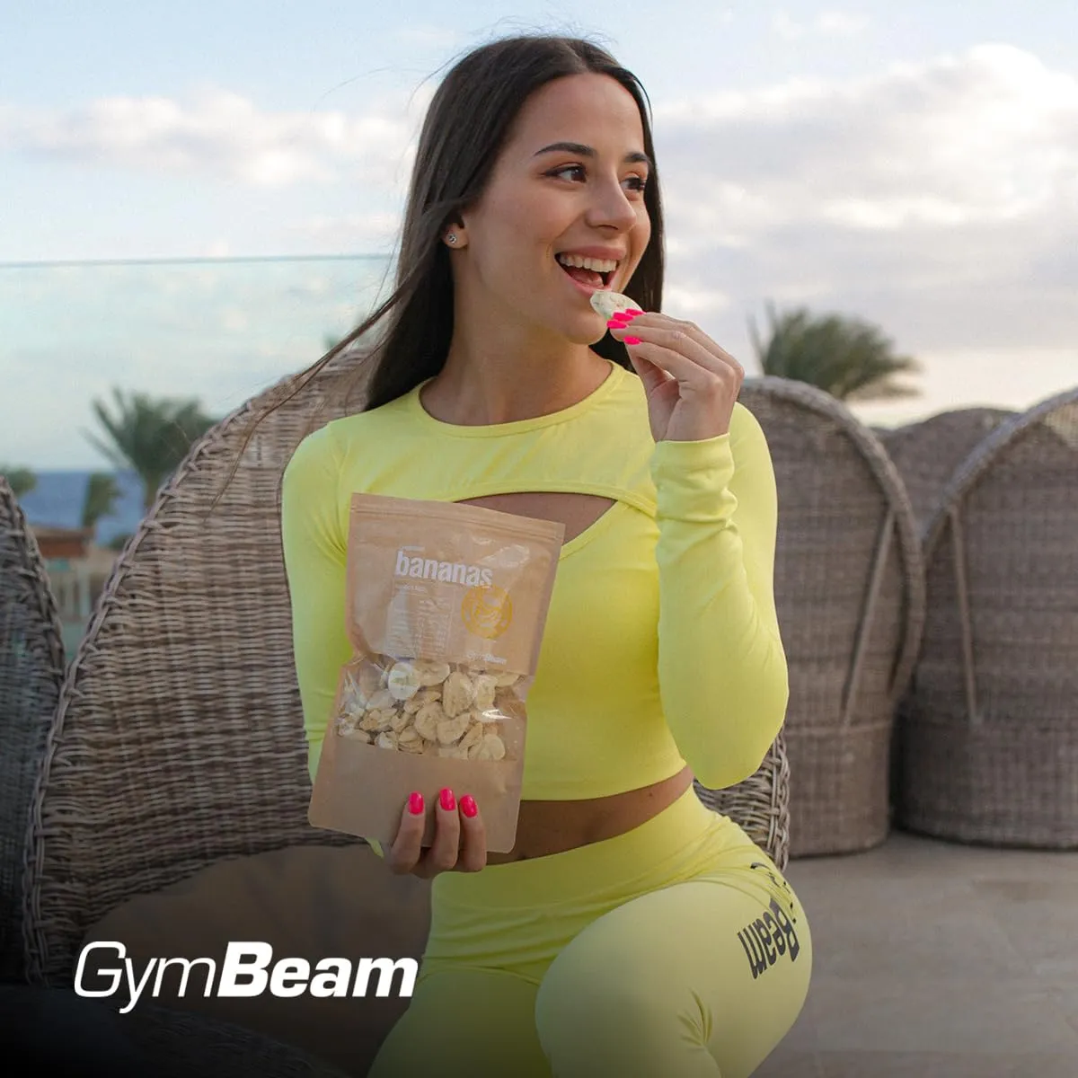 GymBeam banane liofilizzate snack croccante 100 g