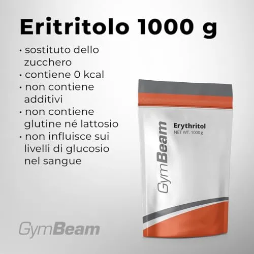 GymBeam Eritritolo dolcificante 1 kg 0 kcal senza zucchero