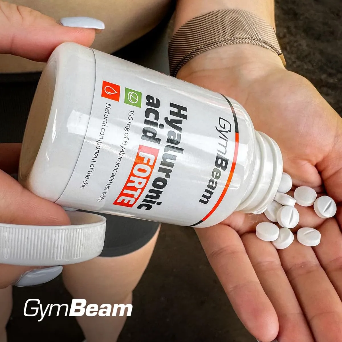GymBeam Acido Ialuronico Forte 90 Compresse Pelle