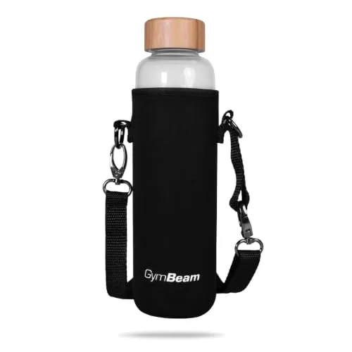 GymBeam Borraccia Vetro e Bambù 600 ml Custodia