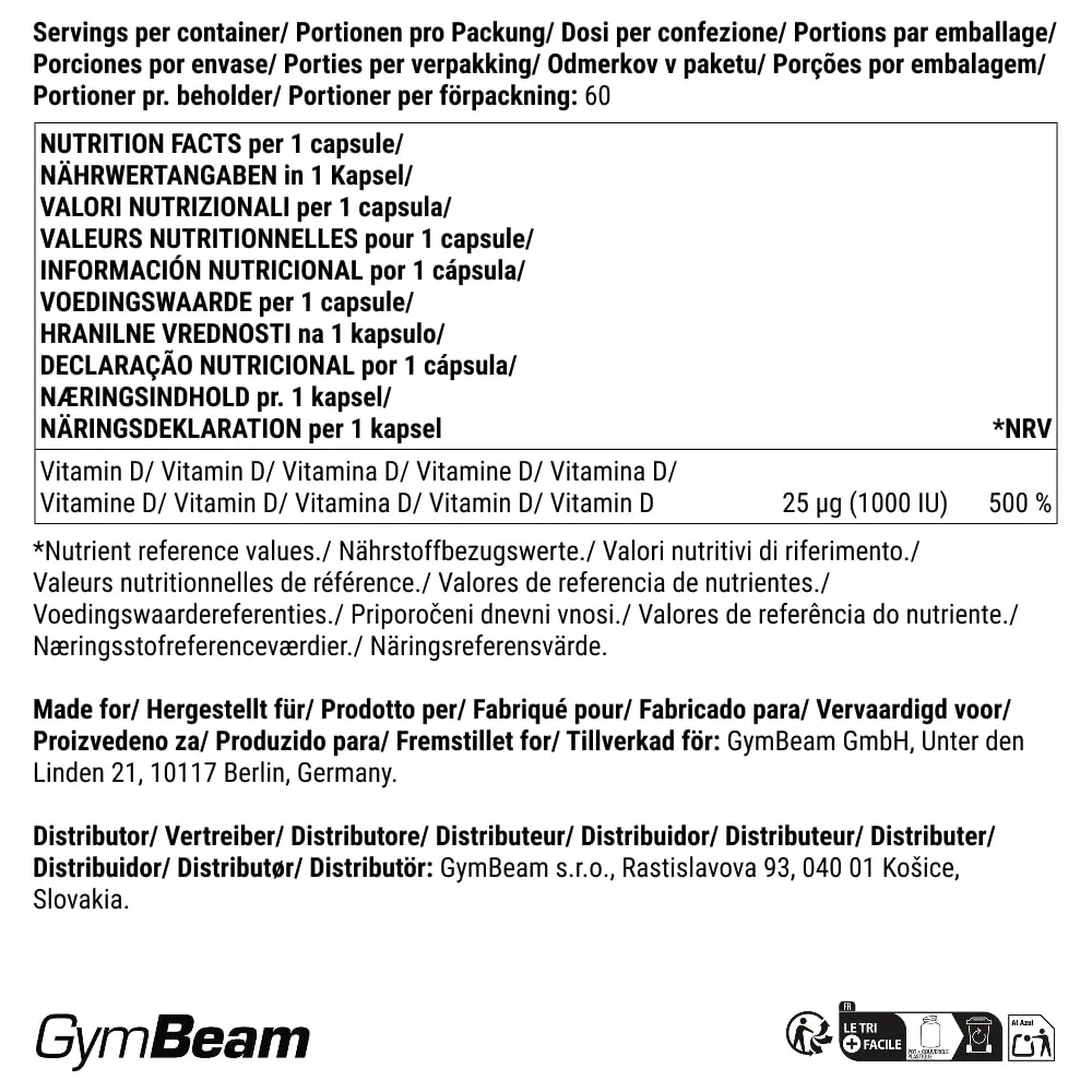 GymBeam Quercetina capsule 90 cps 475 mg