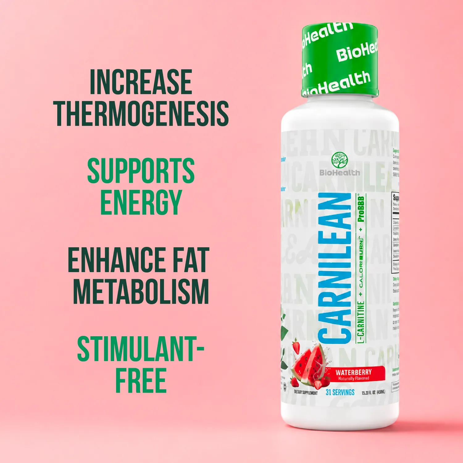 BioHealth CarniLean L-Carnitina liquida 16 oz senza stimolanti
