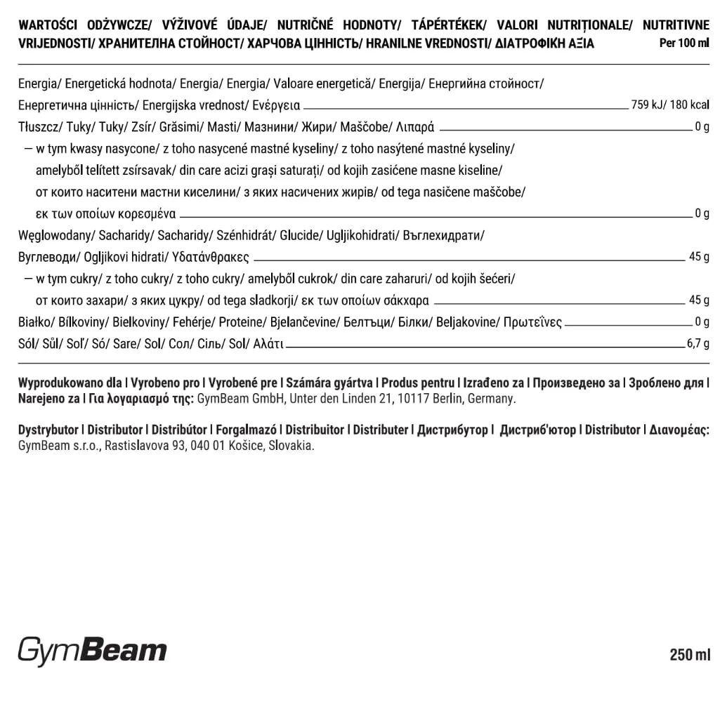 GymBeam Salsa Amino di Cocco BIO Condimento 250 ml Senza Glutine