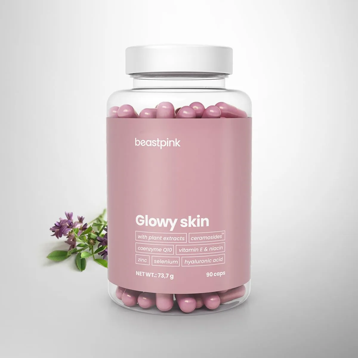 GymBeam Glowy Skin capsule 90 cps pelle luminosa