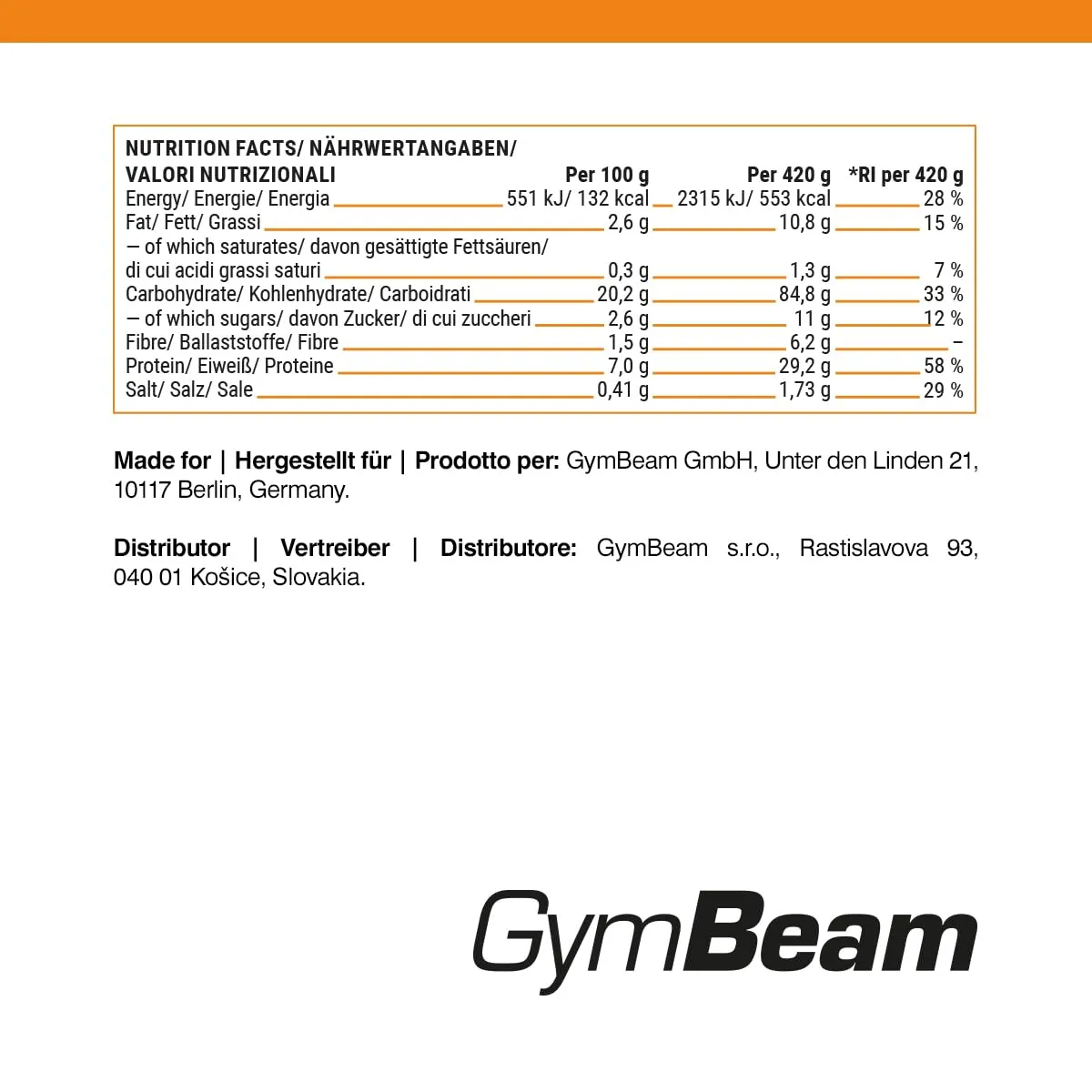 GymBeam Pollo Messicana pasto pronto 6 x 420 g
