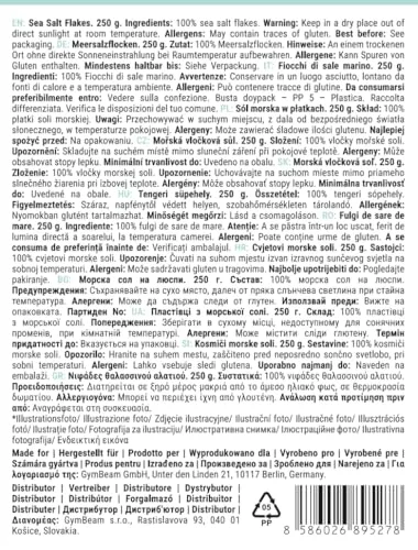GymBeam Cristalli di Sale Marino 250 g non raffinato
