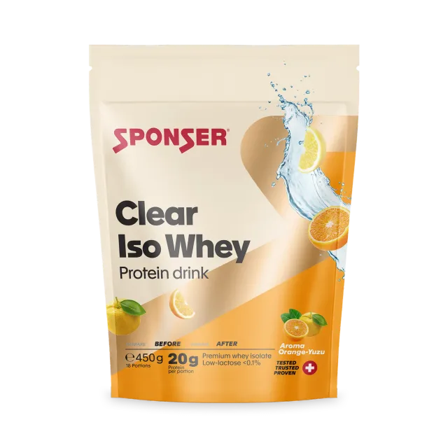 Sponser Clear Iso Whey proteine chiare arancia yuzu 450 g