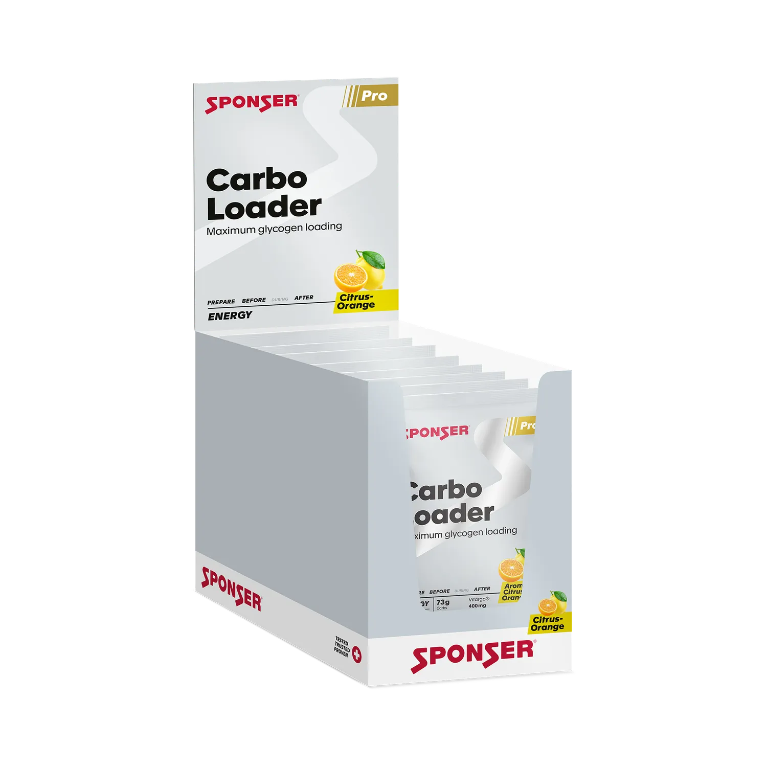 Sponser Carbo Loader drink 75 g citrus orange carico