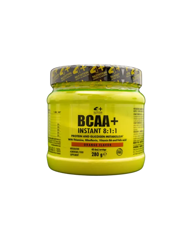 4 Plus Nutrition BCAA+ Instant 8:1:1 aminoacidi 280 g arancia
