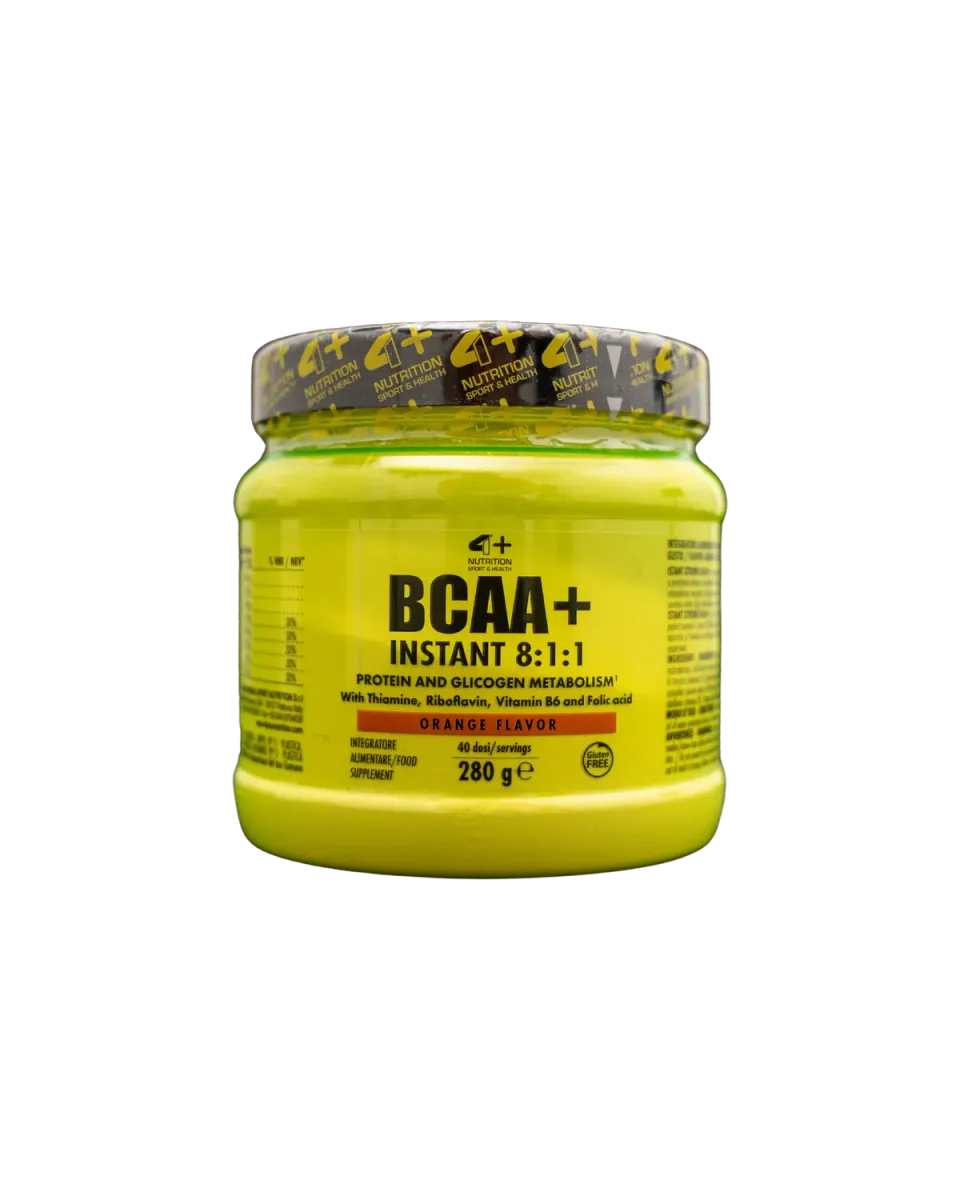 4 Plus Nutrition BCAA+ Instant 8:1:1 aminoacidi 280 g arancia