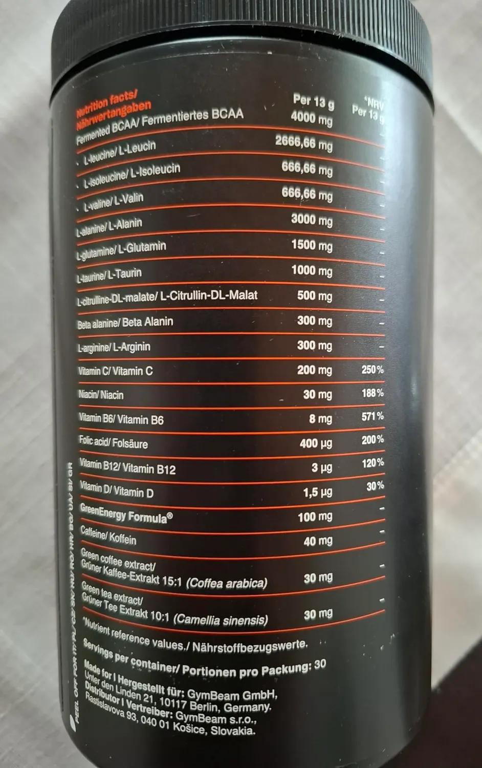GymBeam ProAmino EAA polvere 390 g arancia energia