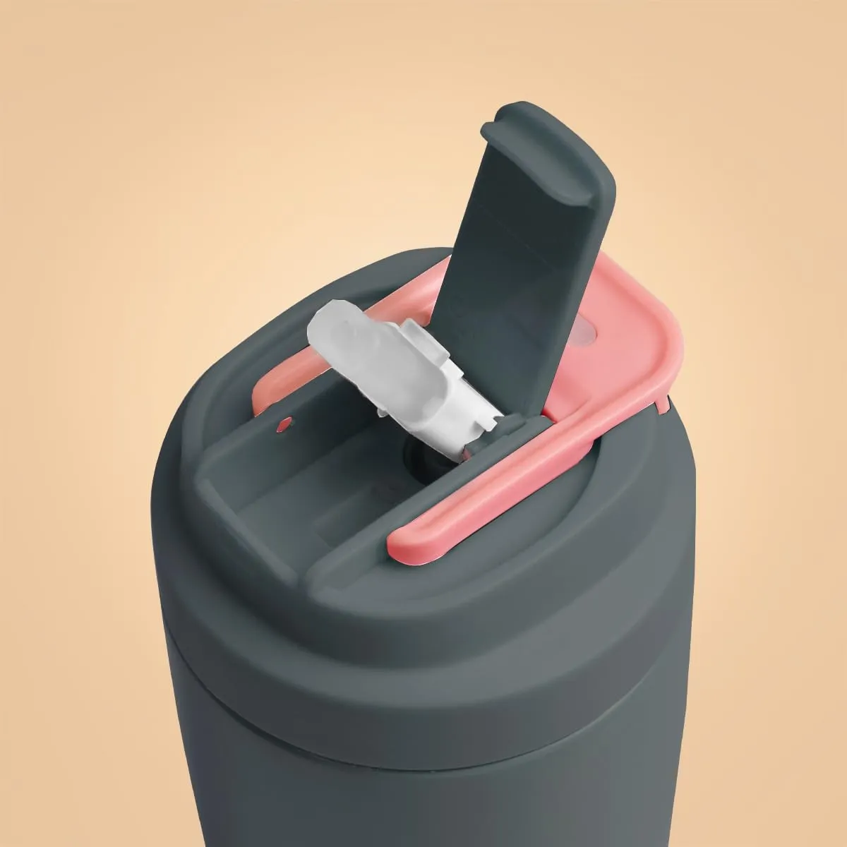 GymBeam BeastPink Bicchiere Termico con Cannuccia 500 ml Acciaio