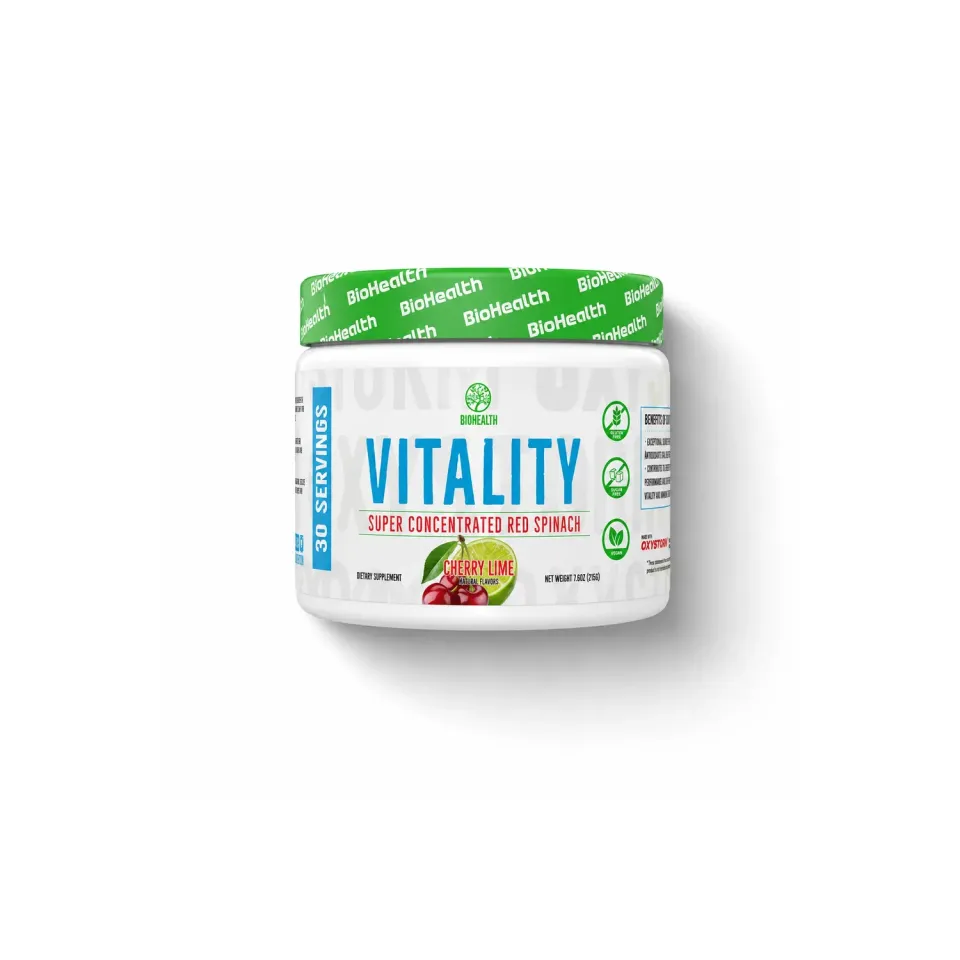 BioHealth Vitality spinaci rossi polvere Cherry Lime 30 porzioni