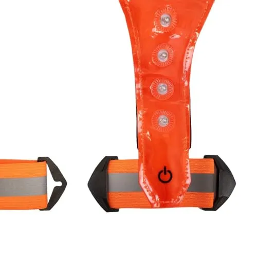 GymBeam Running Vest Gilet Corsa Riflettente con Luci