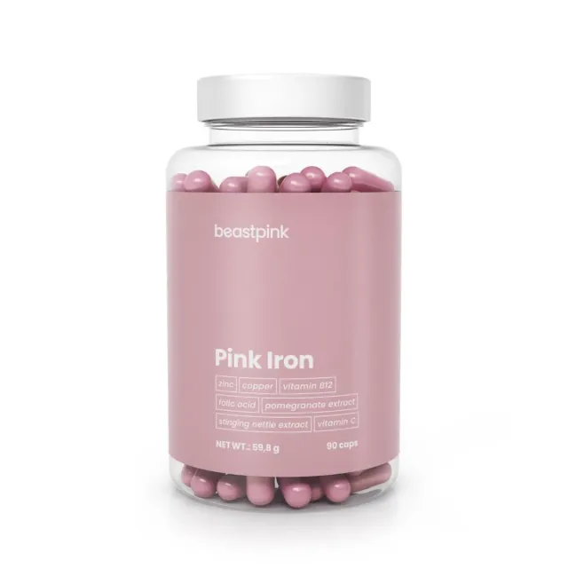 GymBeam Ferro Pink integratore donna 90 capsule con ferro