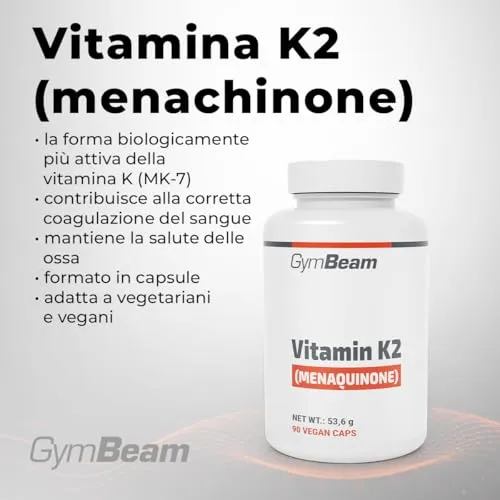 GymBeam Vitamina K2 MK-7 Capsule Ossa e Coagulazione