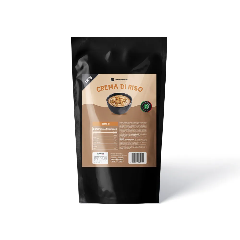 Push More Crema di Riso Istantanea 1 kg Biscotto Energia