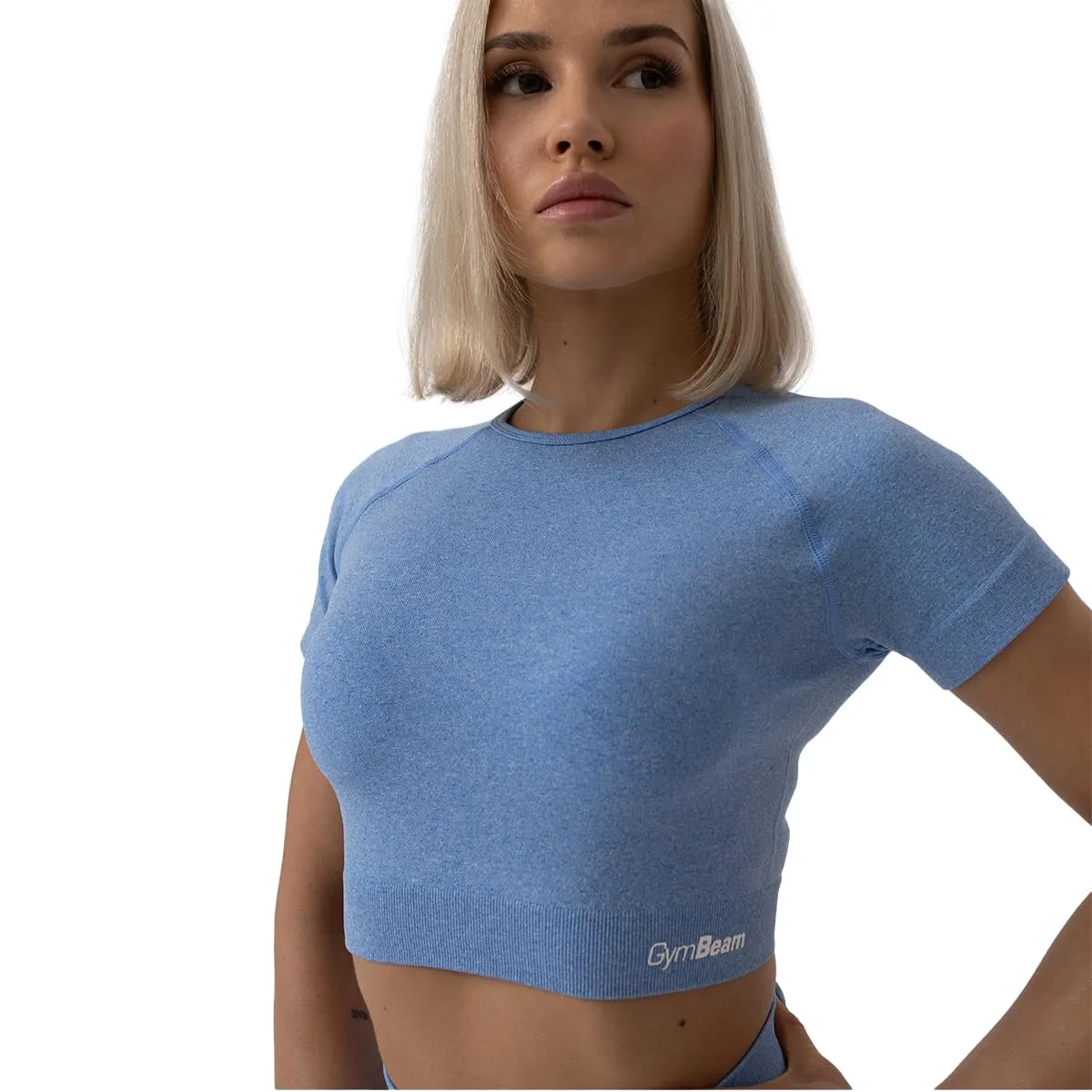 GymBeam Flo crop top donna maniche corte seamless