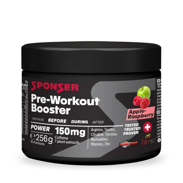 Sponser Pre-Workout Booster pre workout 256g mela-lampone