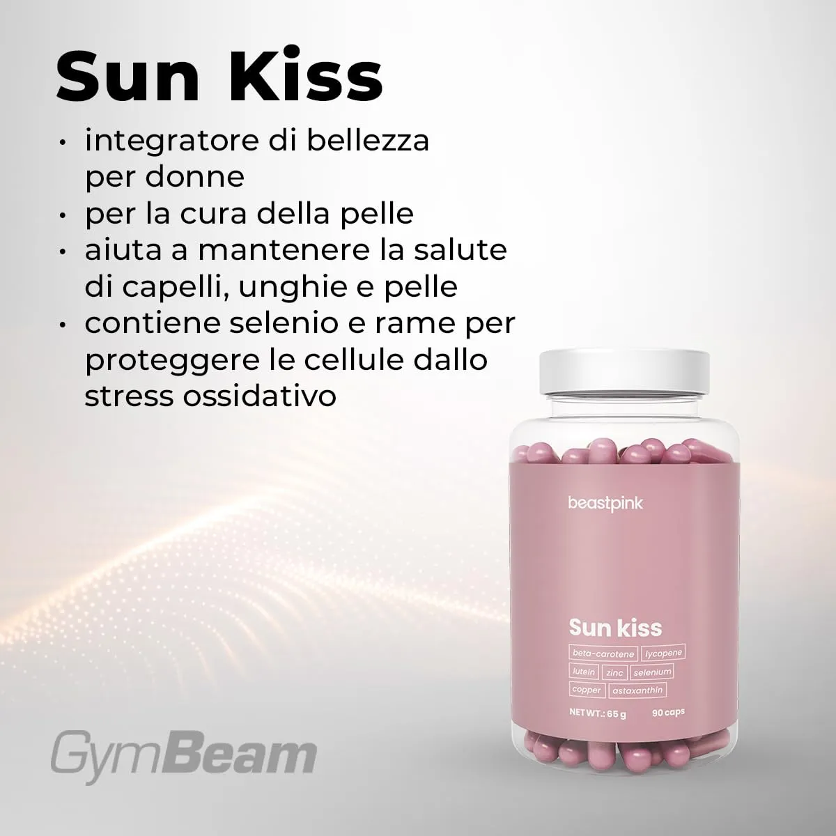 GymBeam Sun Kiss Integratore Abbronzatura 90 cps Zinco