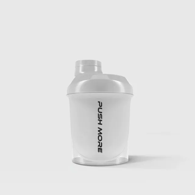 Push More Shaker 300 ml bianco con filtro anti grumi
