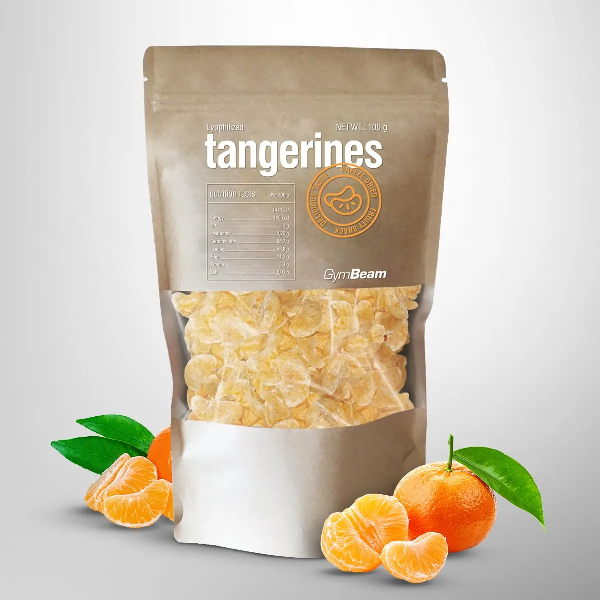 GymBeam Mandarini liofilizzati 100 g senza zuccheri