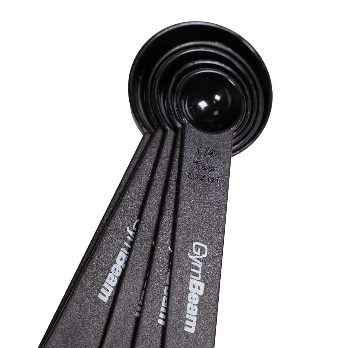GymBeam Set Misurini Cucina 5 pezzi nero dosatore polveri