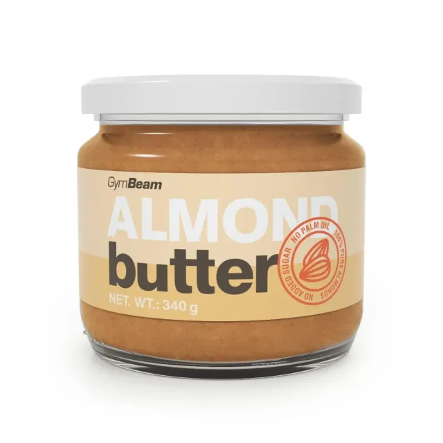 GymBeam Burro di Mandorle Crema Spalmabile 340 g 100% Mandorle