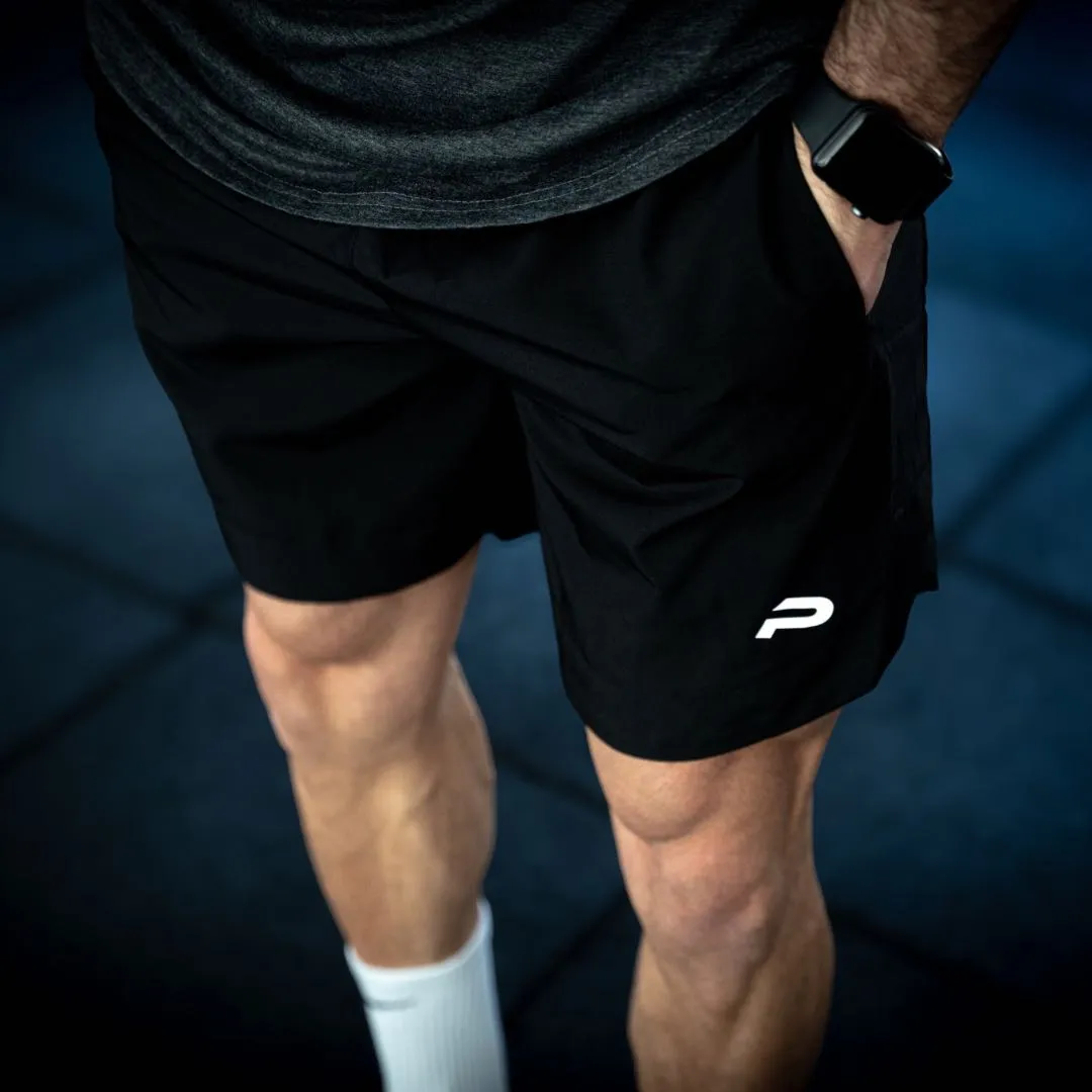 Push More Essential Shorts Sportivi Uomo Neri elasticizzati