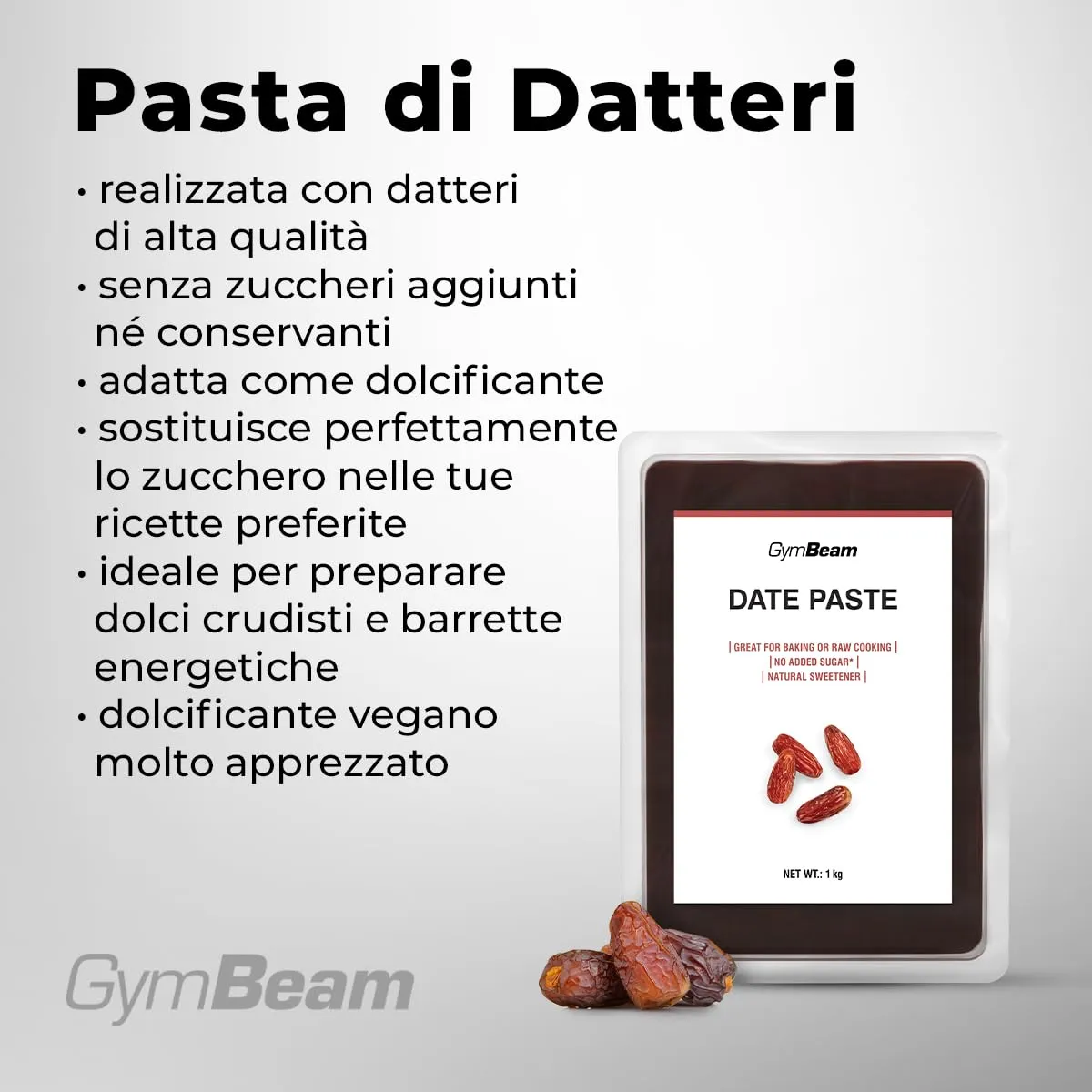 GymBeam Pasta Datteri Dolcificante 1000 g