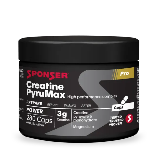 Sponser Creatine PyruMax Neutro 280 Capsule Forza Esplosiva