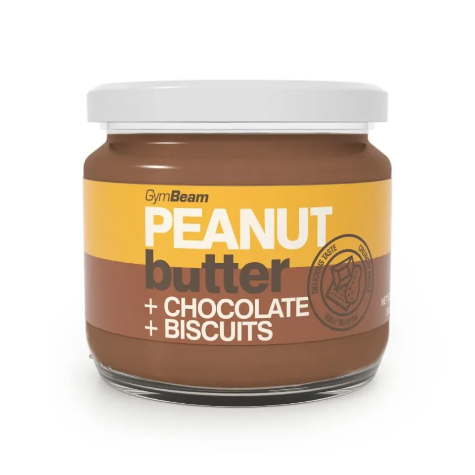 GymBeam Burro Arachidi Cioccolato Biscotti 340 g