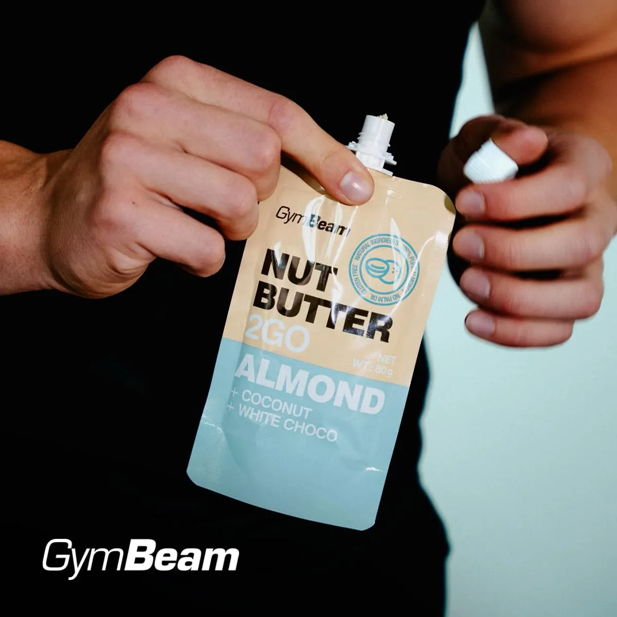 GymBeam Burro Mandorle Cocco Cioccolato 15x80 g Squeeze