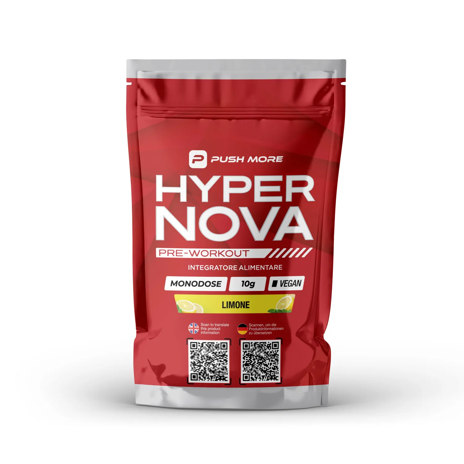 Push More Hyper Nova pre workout tester 10 g caffeina
