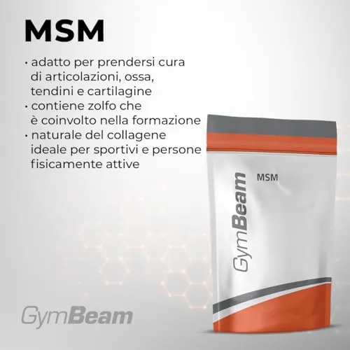 GymBeam MSM integratore articolare polvere 500 g con zolfo