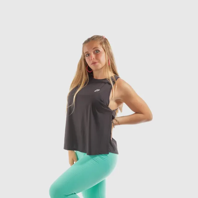 Push More Breeze Black Canottiera Donna Nera Traspirante Taglie XS-L