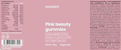 GymBeam Pink Beauty caramelle gommose 60 capsule