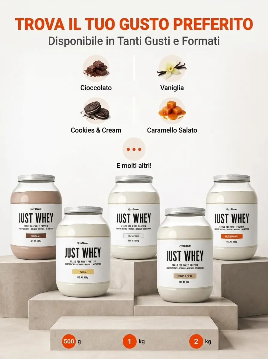 GymBeam Just Whey proteine 1000 g caramello salato