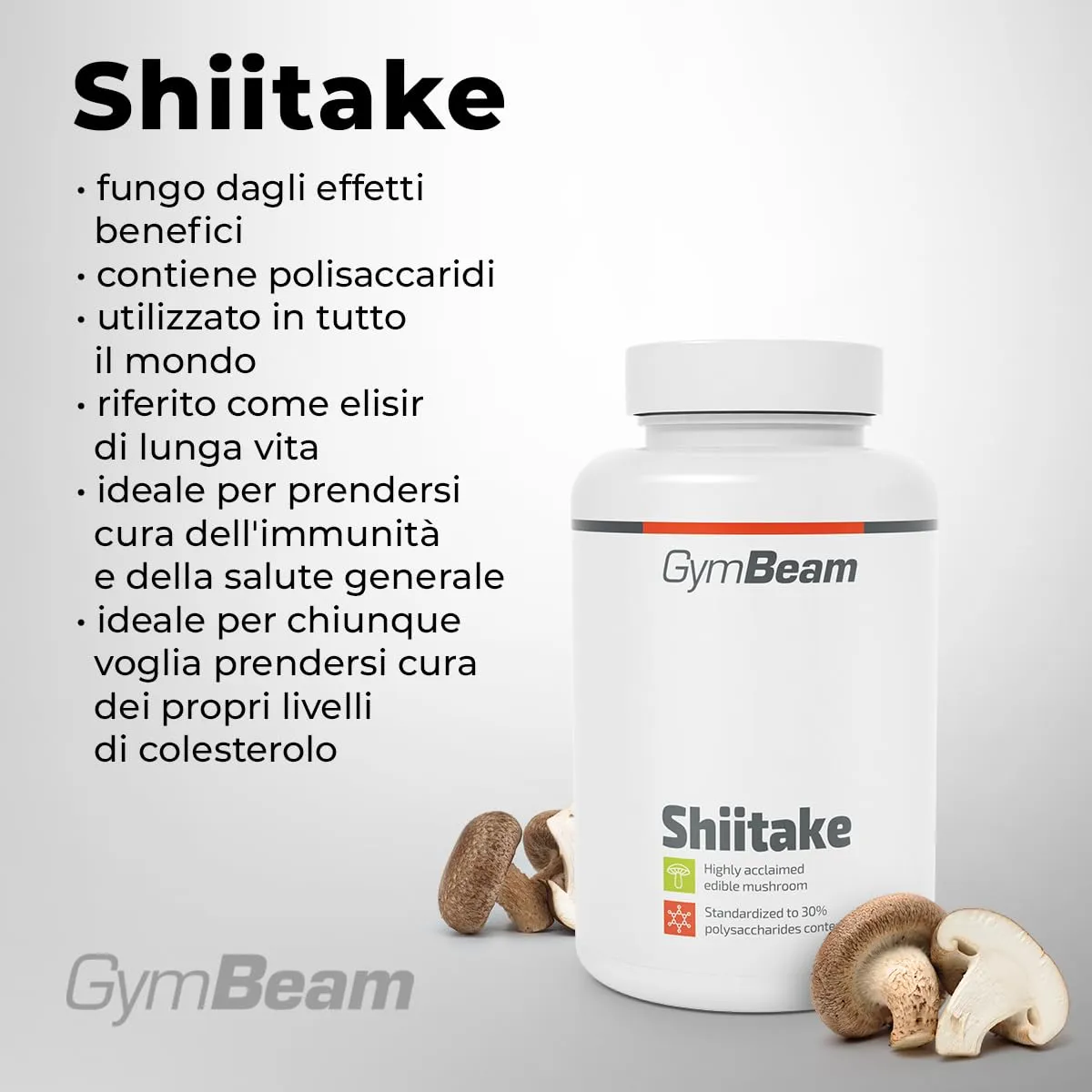 GymBeam Shiitake Estratto 90 cps polisaccaridi