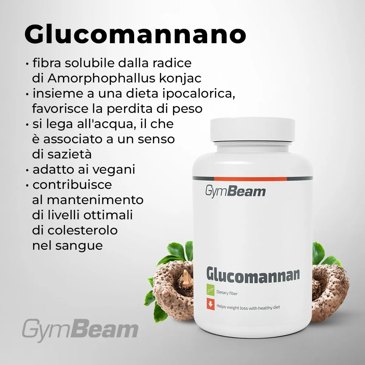 GymBeam Glucomannano Compresse 120 cpr Sazietà
