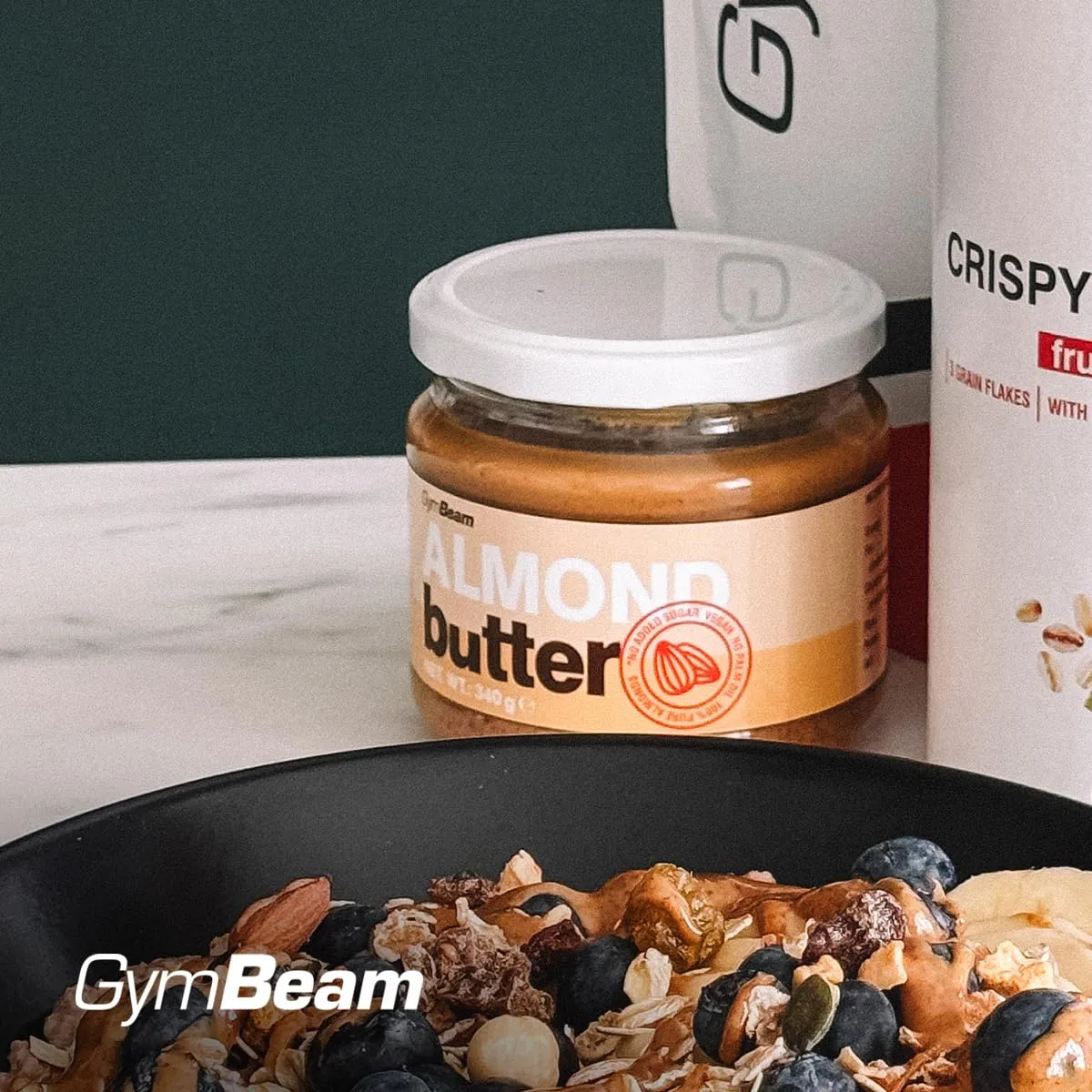 GymBeam Burro di Mandorle Crema Spalmabile 340 g 100% Mandorle