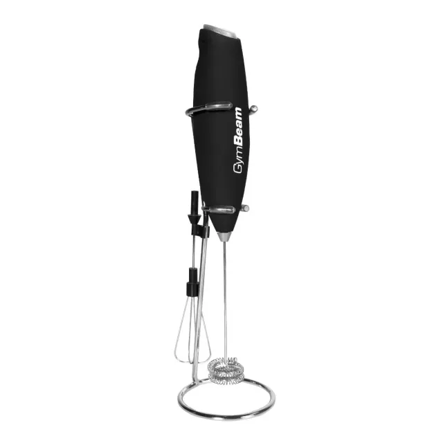 GymBeam Montalatte Portatile frullino 2 fruste con supporto