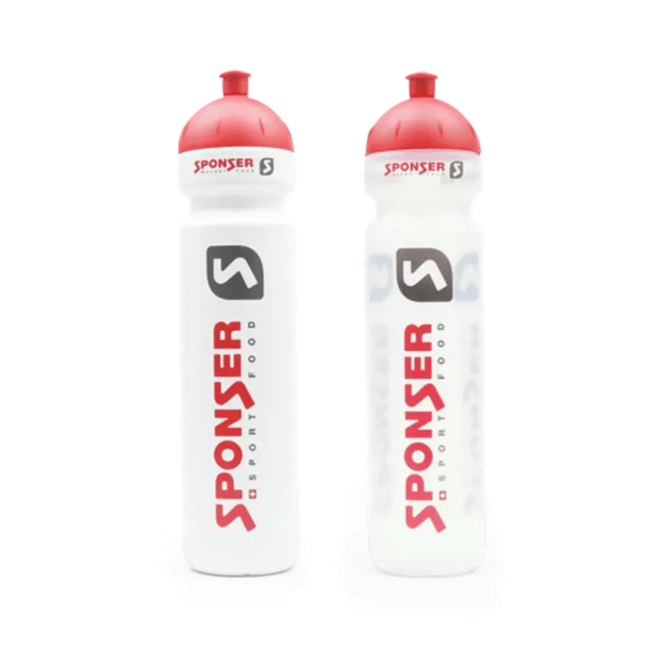 Sponser Bidon borraccia 1000 ml bianco-rosso sportiva